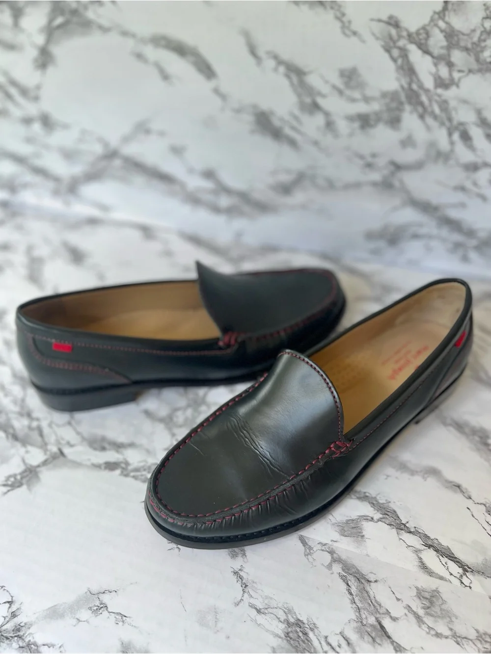 Marc Joseph Mason Boulevard Navy Blue Leather Loafers 10 Quiet Luxury
